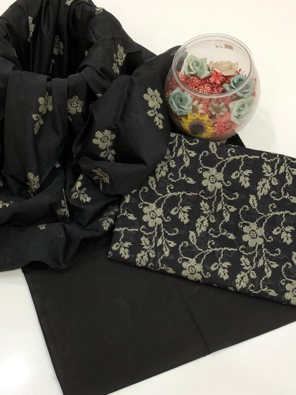 Black-Grey Cotton 3PC Set