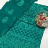 Green Bamber 2PC Chikan Kari Set