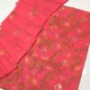 Light Pink Bamber Chiffon Mirror Work Dress