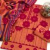 Orange Khaddar Hand Made 3Pc Dress