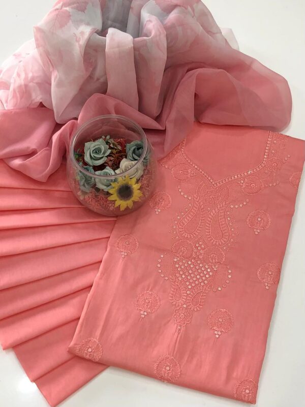 GTM Lawn 3-Piece Suit – Embroidered Shirt with Digital Printed Chiffon Dupatta - Image 3