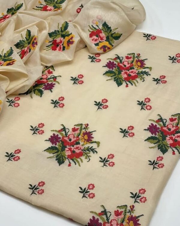 Paper Cotton 2-Piece Suit – Booti Jaal Embroidered Shirt & Dupatta